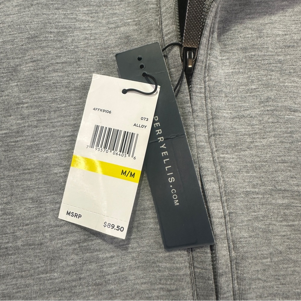 NWT Perry Ellis Full Zip Sweatshirt Men’s Size Medium - Picture 4 of 14